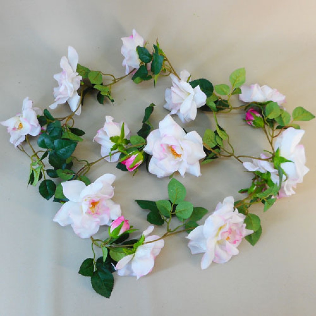 Garden Roses Garland Blush Pink 180cm Artificial Flowers